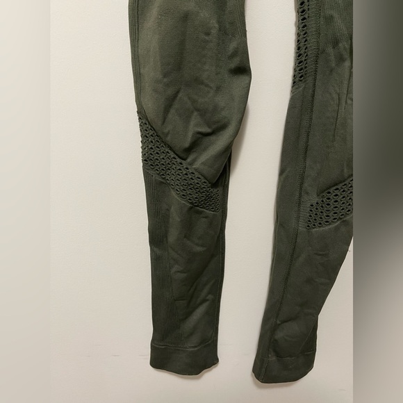 Alala Army Green Seamless Full Length Jersey Sports Tights Size Medium - Picture 9 of 9